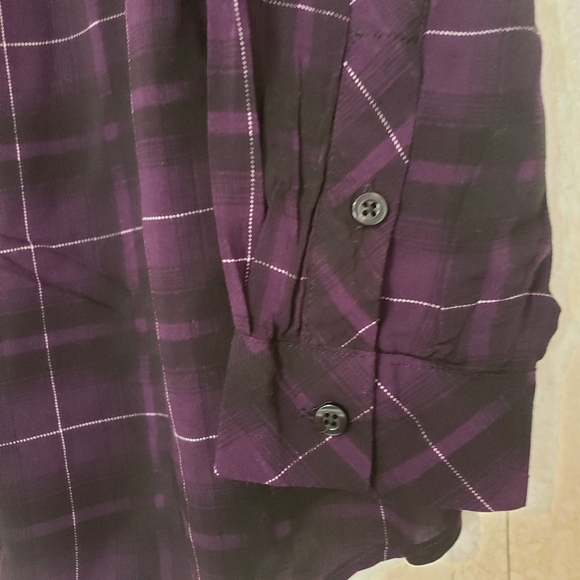 TORRID PURPLE-BLACK PLAID BABYDOLL TUNIC...SIZE:1 - Picture 9 of 11
